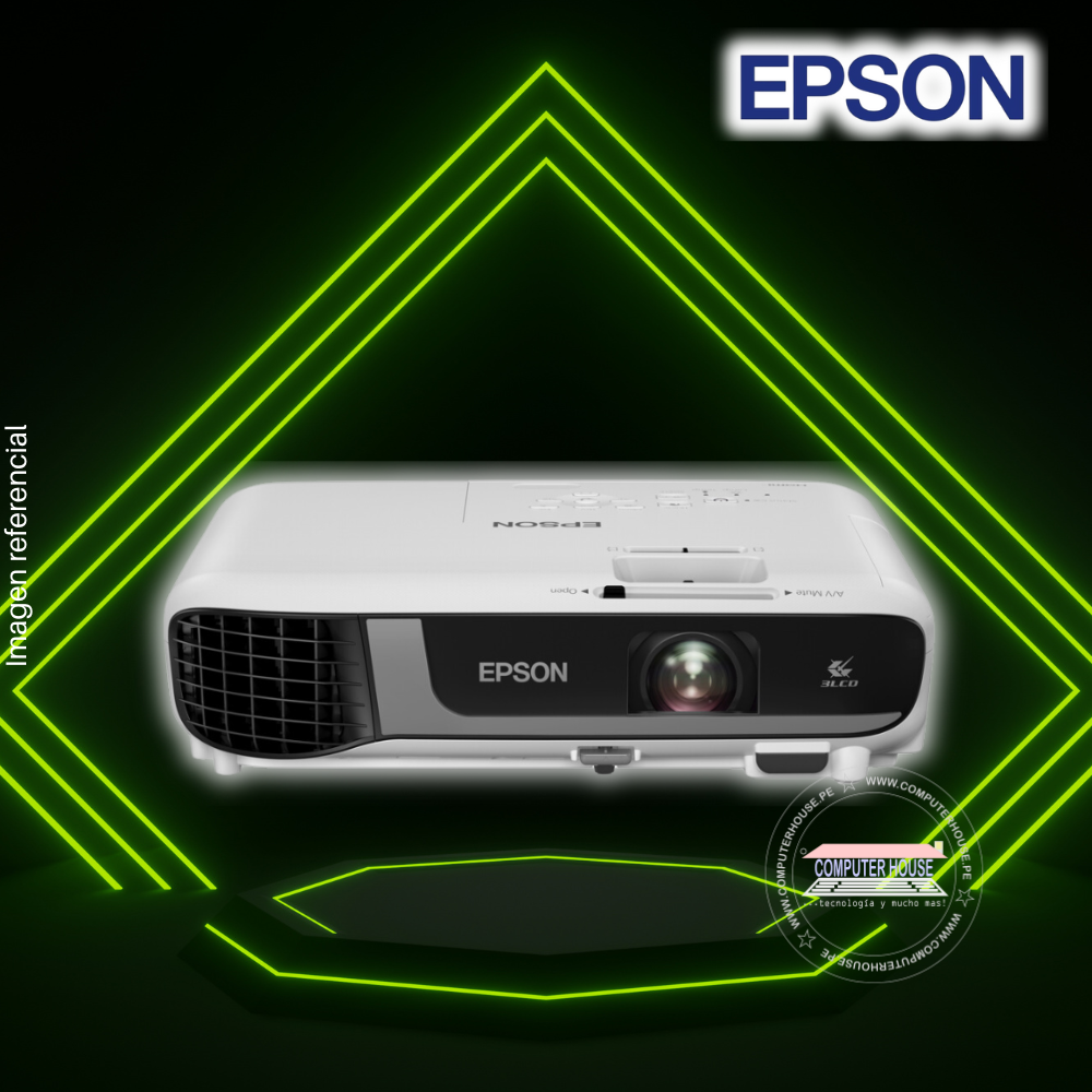 Proyector EPSON PowerLite W52+, 4000 Lúmenes, 1280x800, WXGA 3LCD, HDMI/VGA, Parlante Monoaural: 2W x 1.