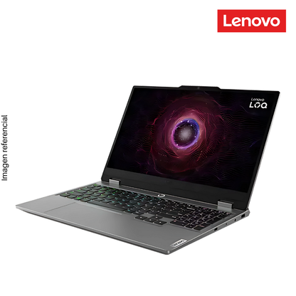 Laptop LENOVO LOQ, Ryzen 5-7235HS, RAM 12GB DDR5, SSD 512GB, Video RTX3050 8GB, 15.6" FHD 144Hz, Teclado en Inglés, Windows 11.