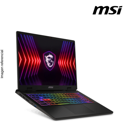 Laptop MSI Sword 16 HX, Core i7-14650HX, RAM 16GB DDR5, SSD 1TB, Video RTX4060 8GB, 16" FHD 144Hz, Teclado en Inglés, Windows 11.