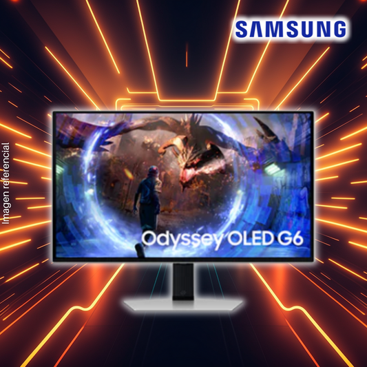 Monitor Gamer SAMSUNG 27" Odyssey OLED G6, QHD, 360Hz, 0.03MS (2560x1440) HDMI(2)/DP/HP_OUT/USB