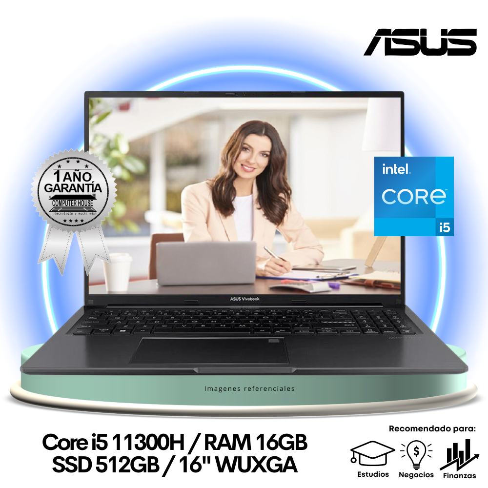 Laptop ASUS X1605PA, Core i5-11300H, RAM 16GB, SSD 512GB, 16″ WUXGA, FreeDos.