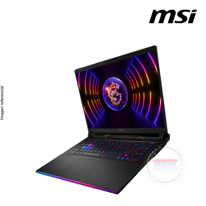 Laptop MSI Raider GE78HX, Core i9-14900HX, RAM 64GB, SSD 2TB, Video RTX4080 12GB, 17″ QHD 240Hz, Teclado en Inglés, Windows 11.