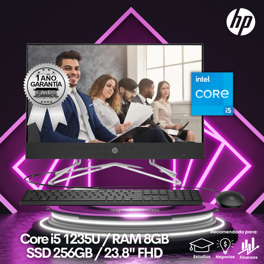 All in One HP ProOne 240 G9, Core i5-1235U, RAM 8GB, SSD 256GB, 23.8" FHD, FreeDos.