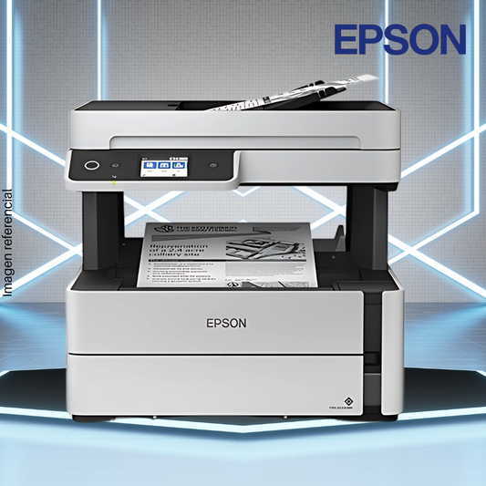 Impresora Monocromática con Sistema Continuo EPSON M3170, A4, Multifuncional (imprime, copia y escanea), USB/Wi-Fi/LAN/ADF/FAX.