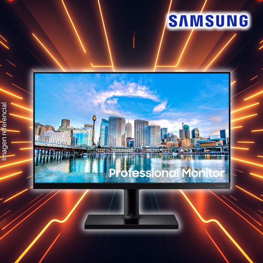 Monitor SAMSUNG 24" LF24T452FQNXGO, IPS, 75Hz, 5MS, FHD/(1920x1080), LCD, LED, Plana, HDMIx2/DP/Auriculares