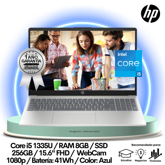 Laptop HP 15-fd0005la, Core i5-1335U, RAM 8GB DDR5, SSD 256GB, 15.6" FHD, FreeDos.