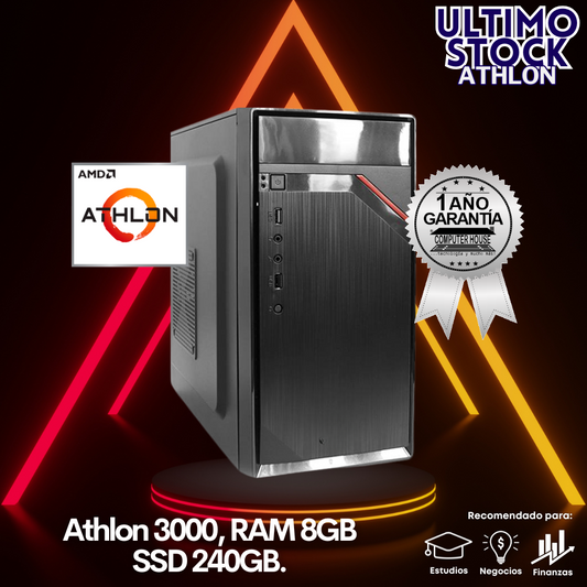 Ultimo Stock: CPU Athlon "A", RAM 8GB, SSD 240GB.