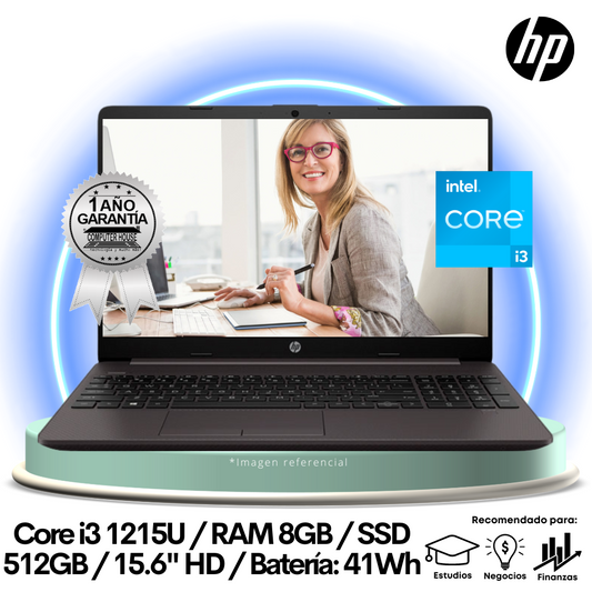 Laptop HP 250 G9, Core i3-1215U, RAM 8GB, SSD 512GB, 15.6″ HD, FreeDos.