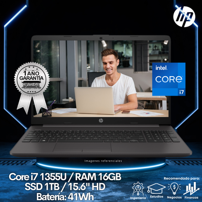 Laptop HP 250 G10, Core i7-1355U, RAM 16GB, SSD 1TB, 15.6" HD, FreeDos.