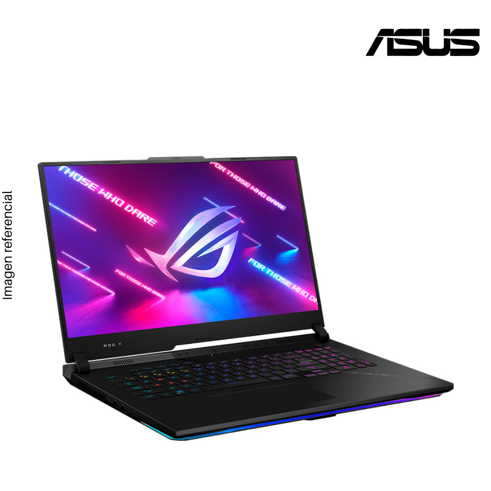 Laptop ASUS RogStrix Scar 17, Ryzen 9-7945HX3D, RAM 32GB DDR5, SSD 2TB, Video RTX4090 16GB, 17.3" WQHD, Teclado en Inglés, Windows 11.