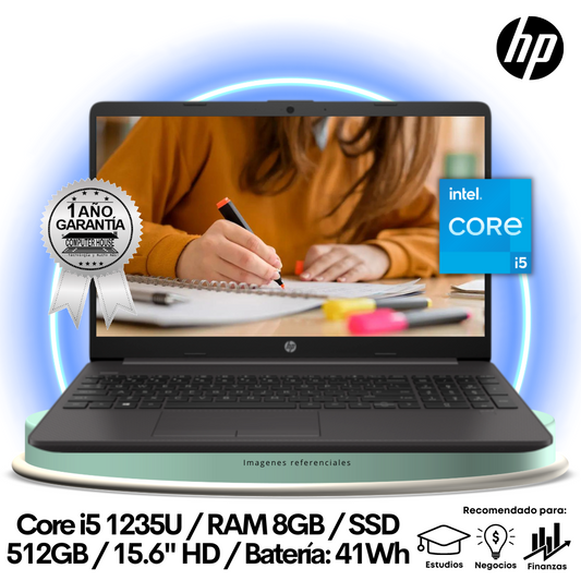 Laptop HP 250 G9, Core i5-1235U, RAM 8GB, SSD 512GB, 15.6″ HD, FreeDos.