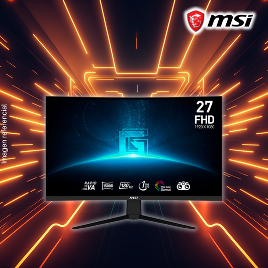 Monitor MSI 27" G27C3F, Curvo, 1920x1080 FHD, 180Hz, 1Ms, Puertos 1xDisplay/2xHDMI.