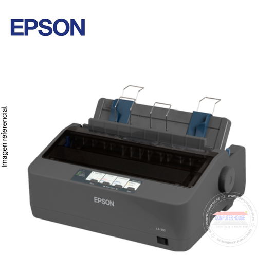 Impresora matricial EPSON LX-350, matriz de 9 pines, velocidad máxima 347 cps (10 cpi).