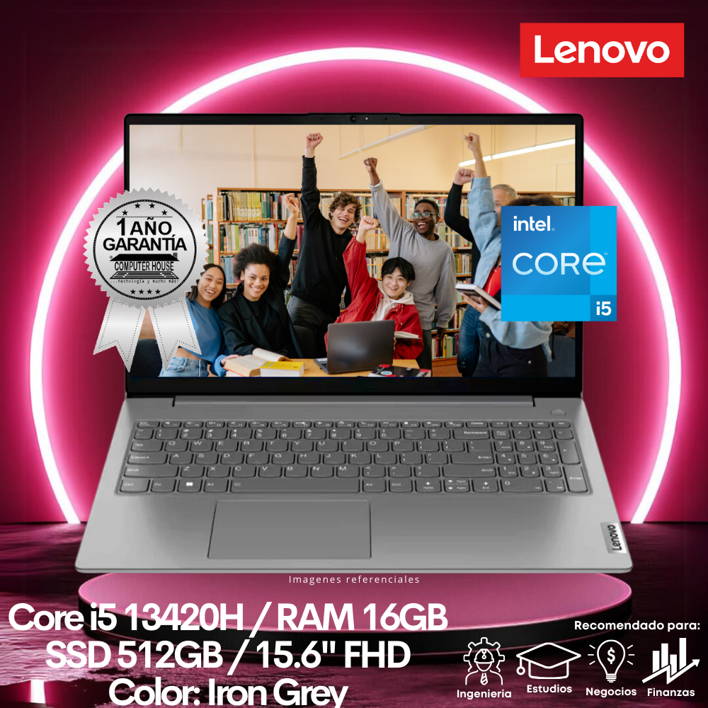 Laptop LENOVO V15  G4, Core i5-13420H, RAM 16GB, SSD 512GB, 15.6" FHD, FreeDos.